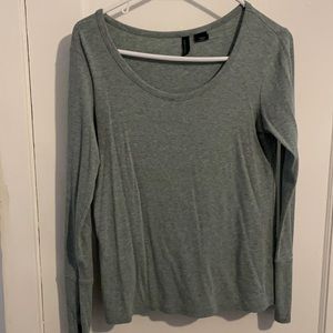 Sage green long sleeve top